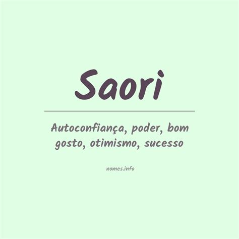 Significado de Saori